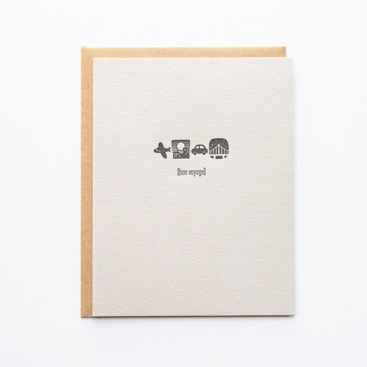 Emoji Bon Voyage - Greeting Card