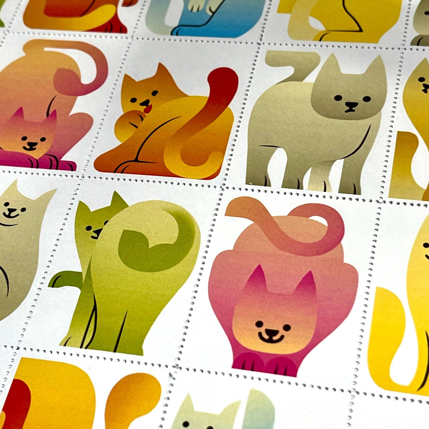Cool Cats - Lick & Stick Stamps