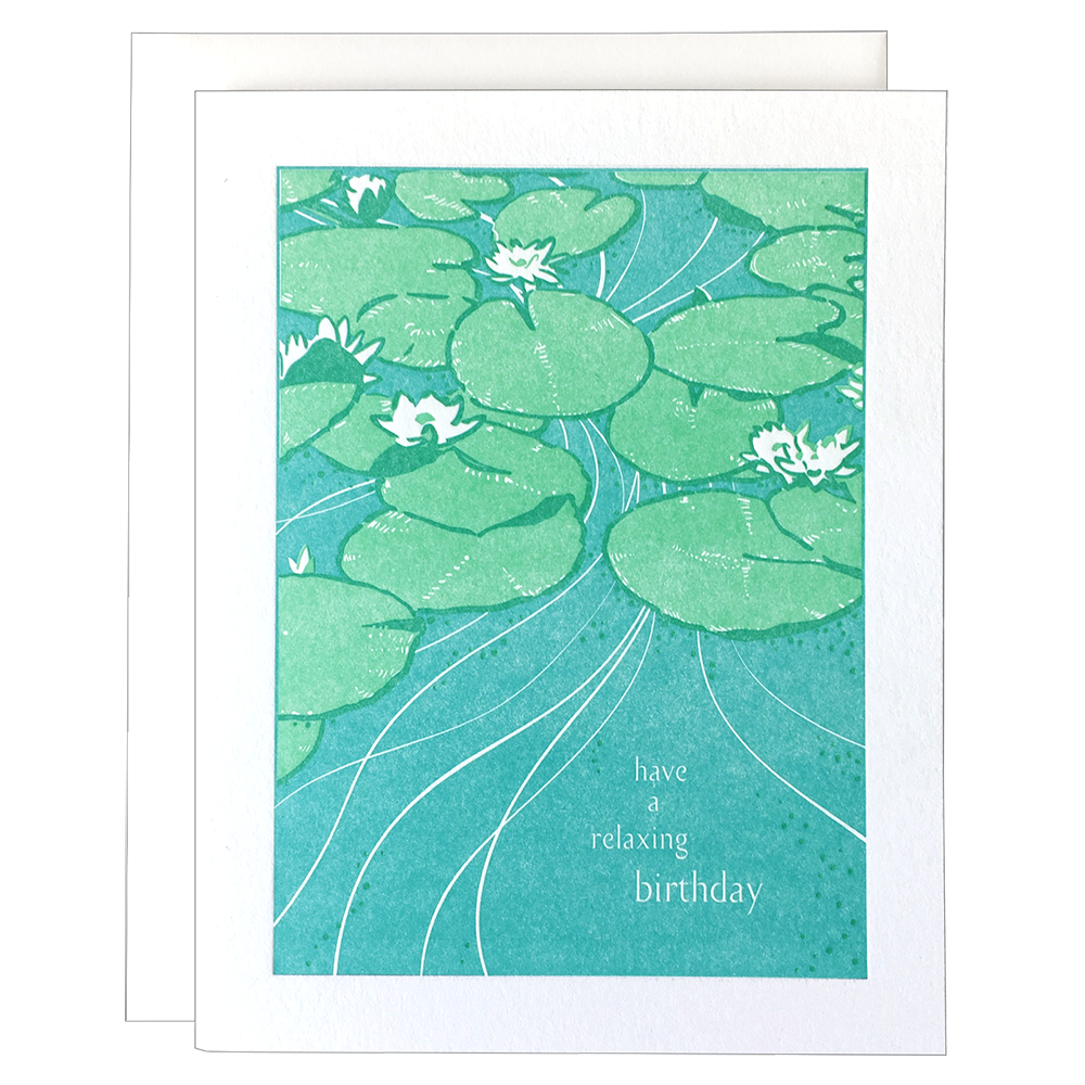 Lily Pond - Birthday Card