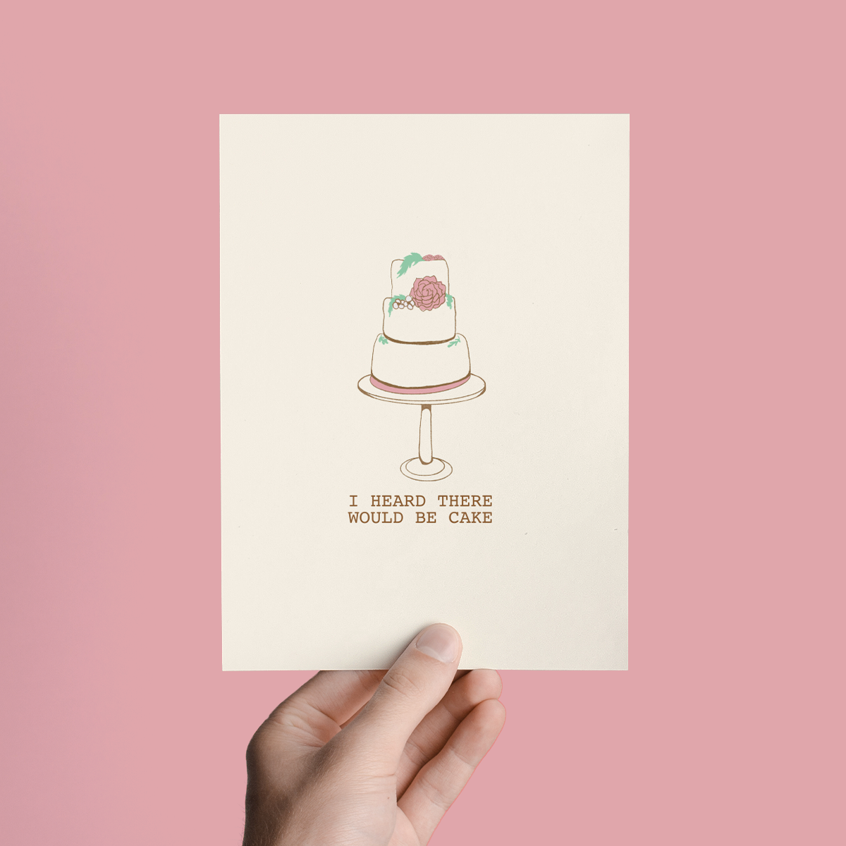I Heard There Was Cake Congratulations Wedding Greeting Card