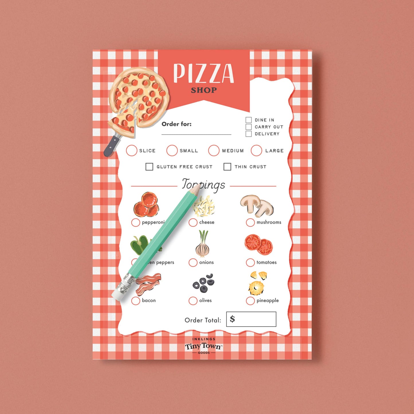 Inklings Paperie - Play Notepad - Pizza Shop