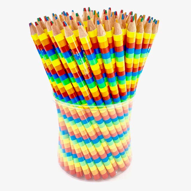 Rainbow Striped 4-in-1 Color Pencil