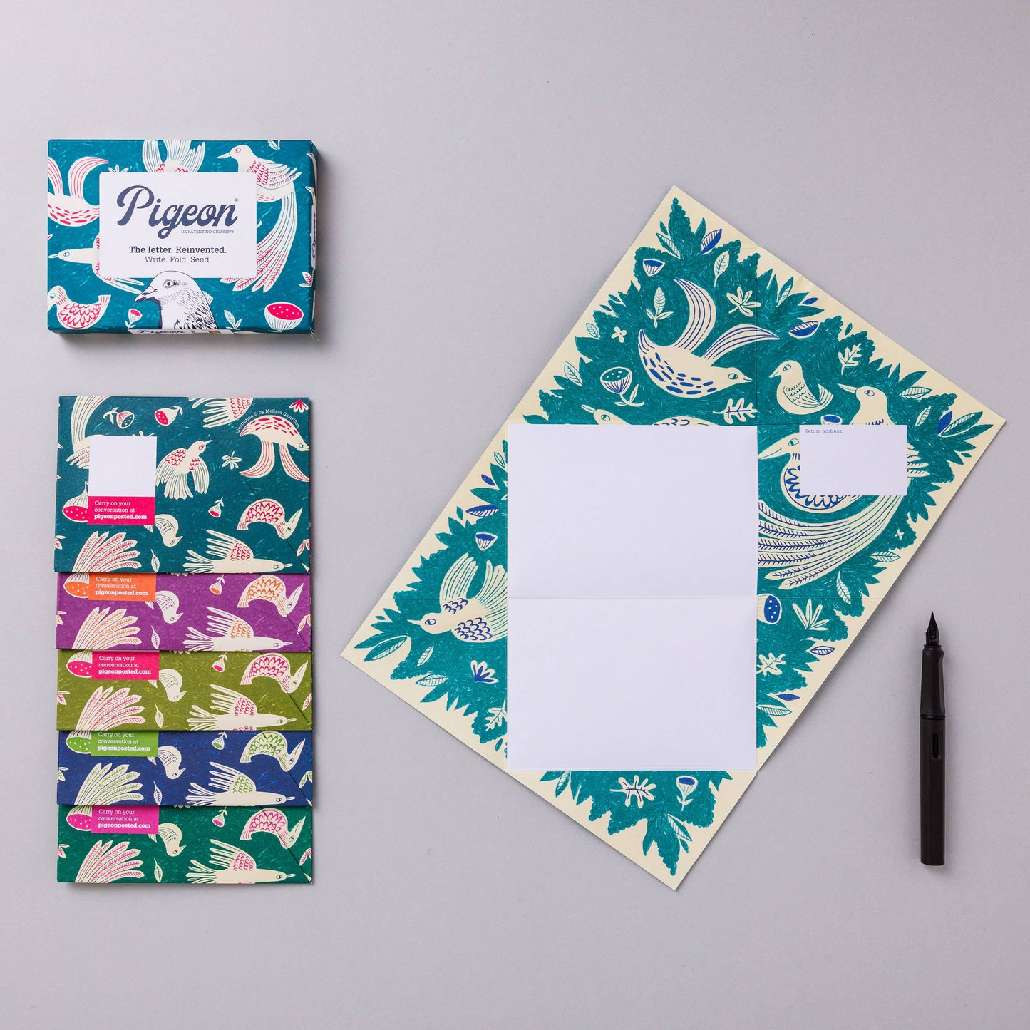 Fig & Feather - Pigeon Folding Letter Set of 6