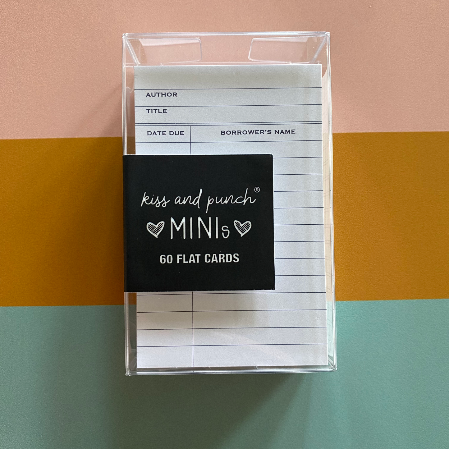 White Library Card - Mini Notecard Set of 60