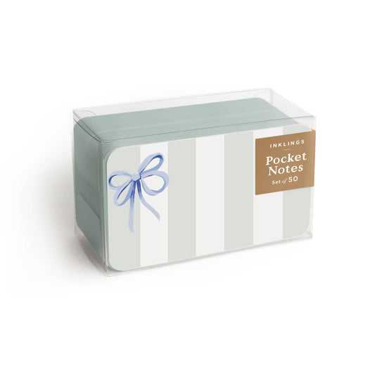 Blue Bow Stripes - Pocket Notes