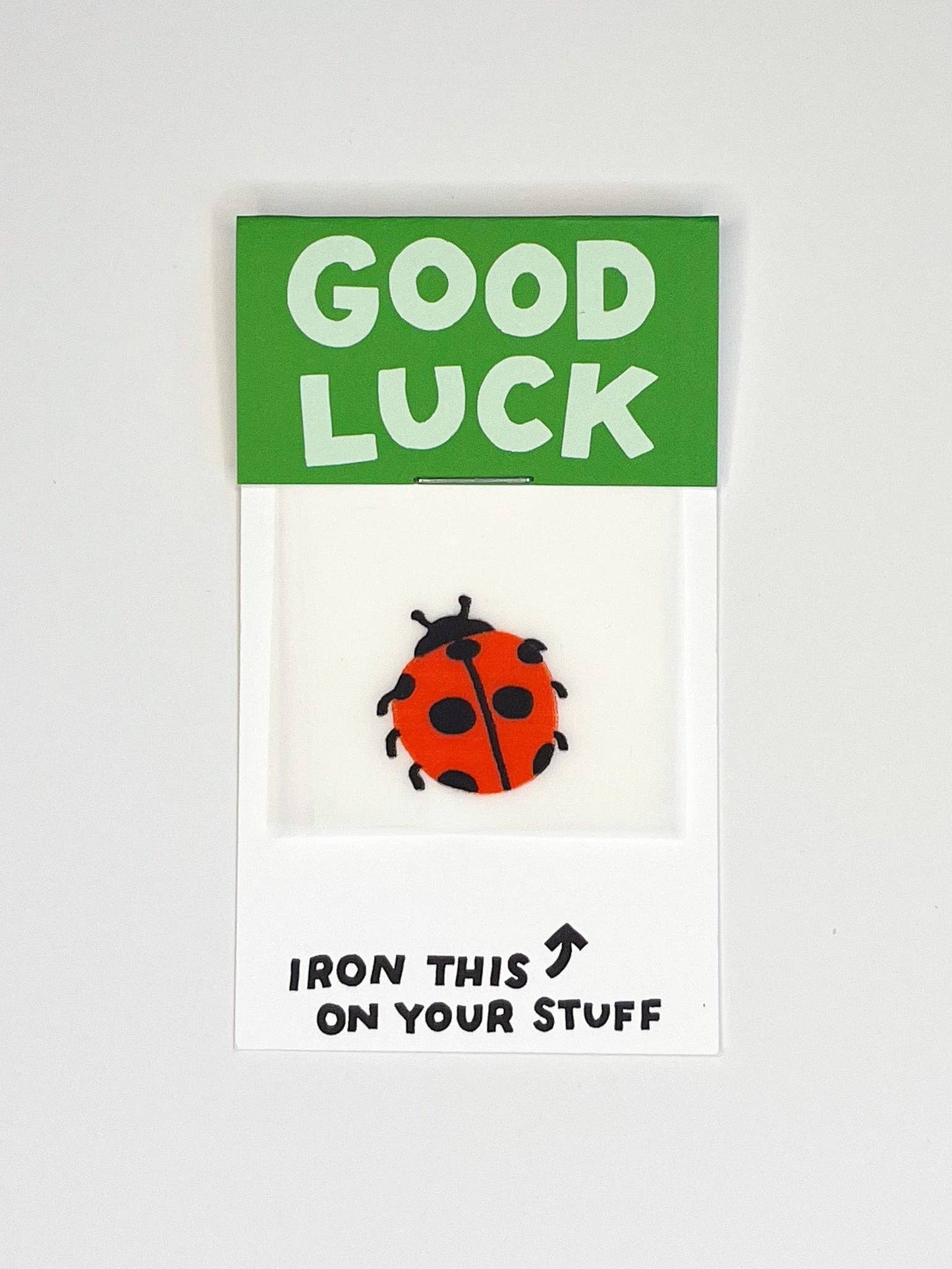 Ladybug L'il Something - Good Luck Card - Iron-On Art