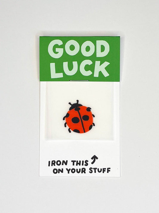 Ladybug L'il Something - Good Luck Card - Iron-On Art