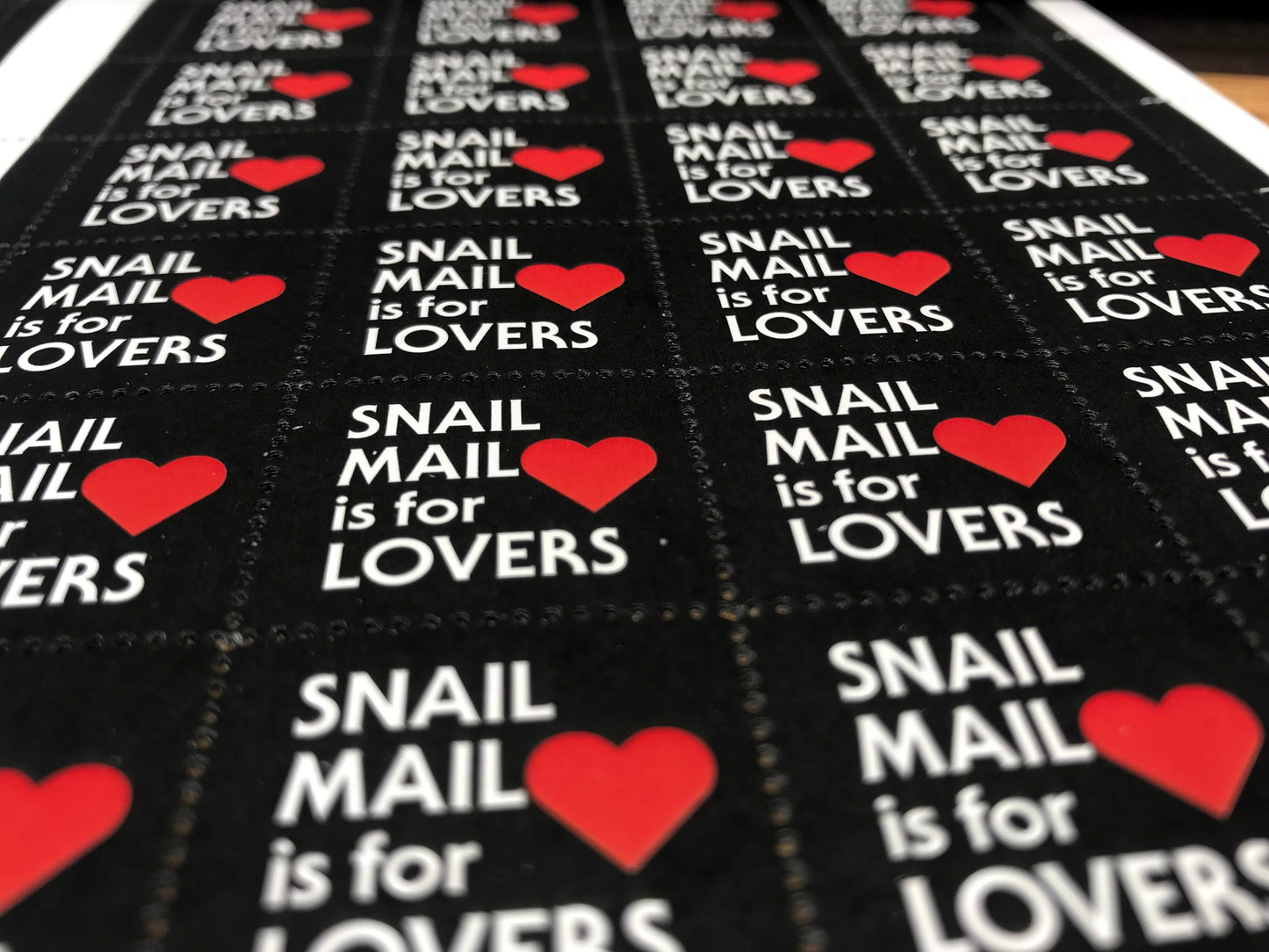 Snail Mail is for Lovers - Lick & Stick Stamps