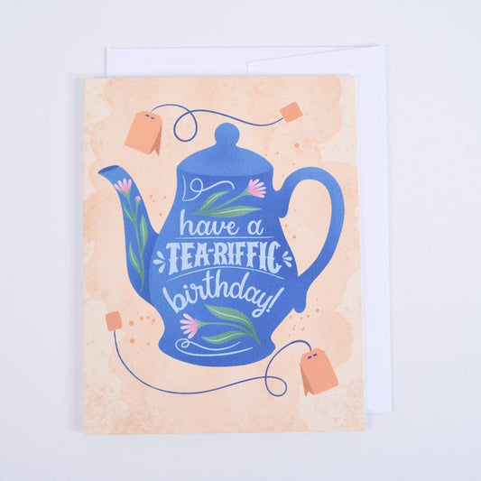 Tea-Riffic Birthday - Greeting Card