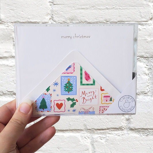 Little Christmas Whimsy - Foil Flat Notecard Set