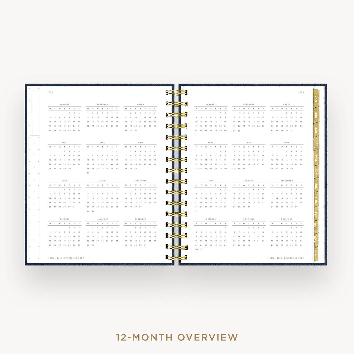 2027 Mini Daily Planner: Navy Bookcloth