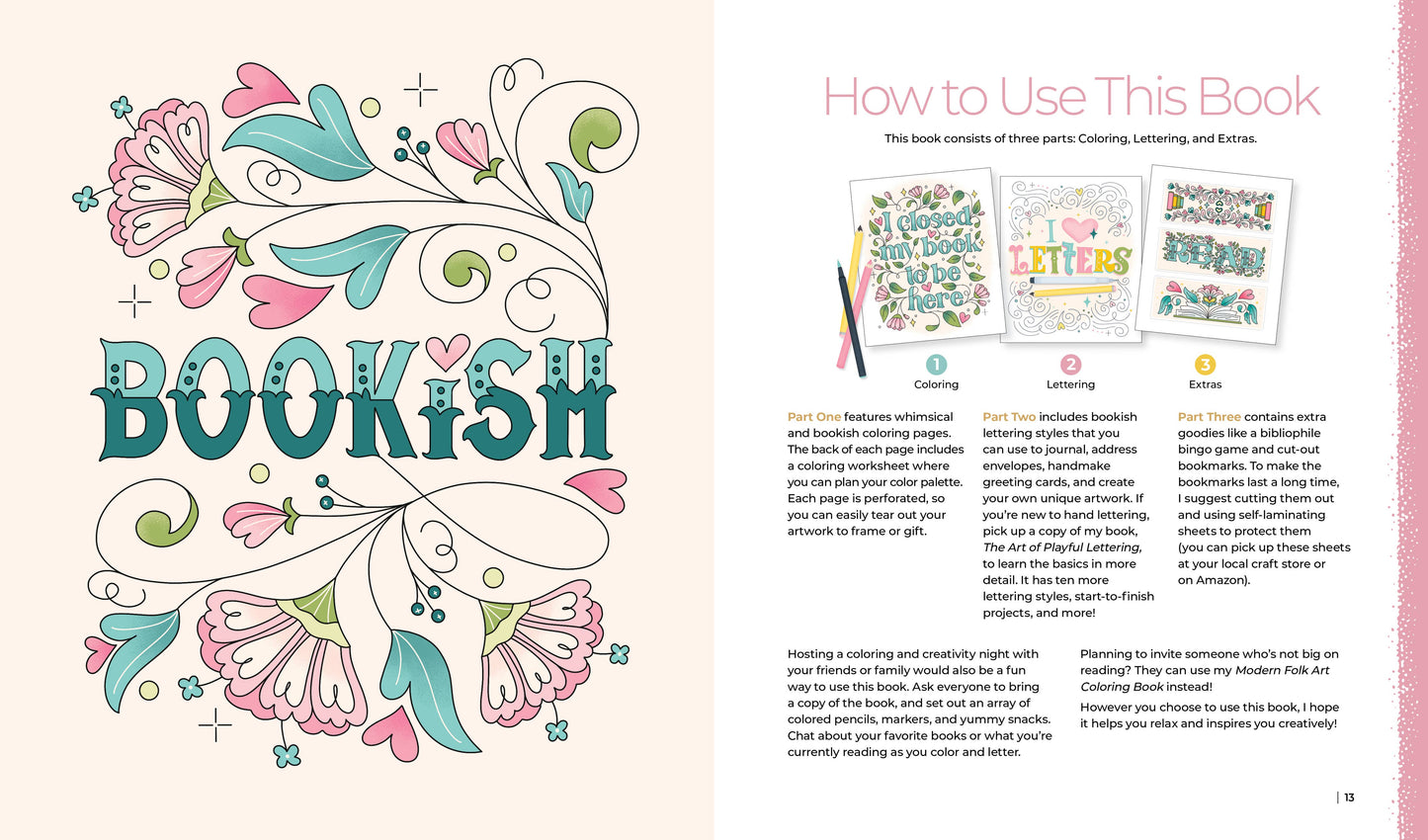 The Bibliophile's Coloring and Lettering Book