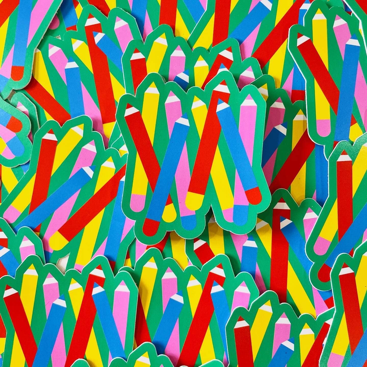 Chunky Pencils - Die Cut Sticker
