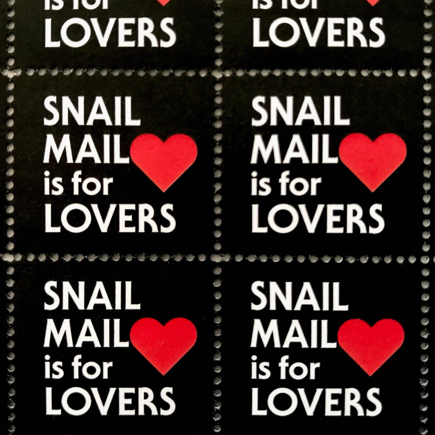 Snail Mail is for Lovers - Lick & Stick Stamps