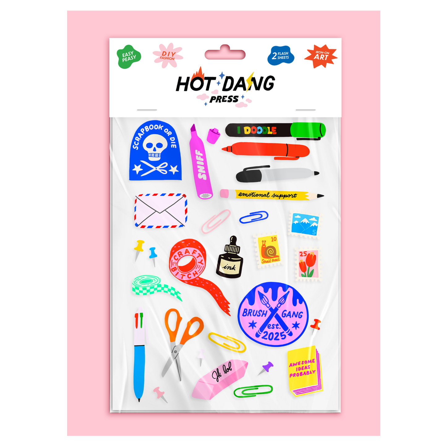Stationery Addict - Iron-On Art Sheet Set