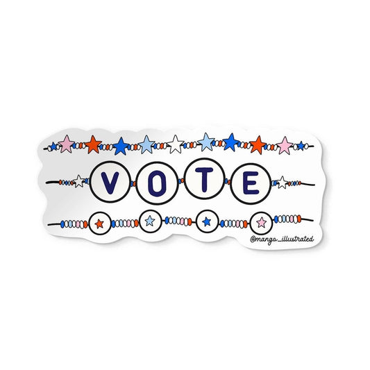 Vote friendship bracelet sticker