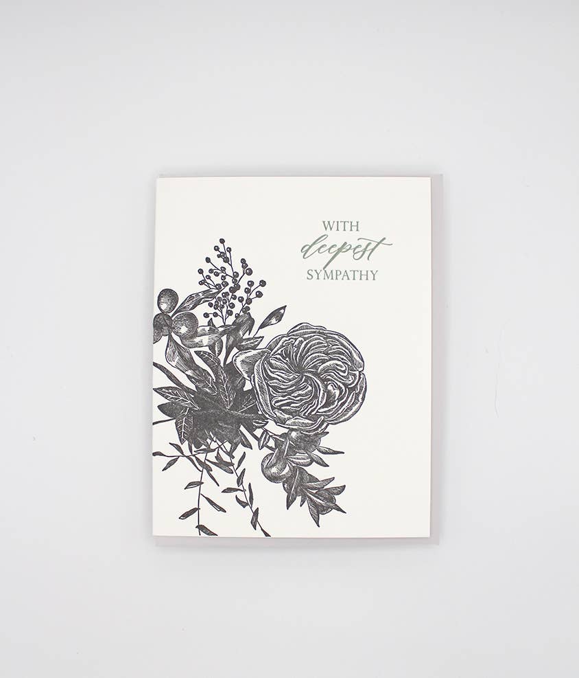 Rust Belt Love Paperie - With Deepest Sympathy Letterpress Greeting Card