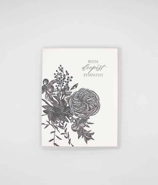 Rust Belt Love Paperie - With Deepest Sympathy Letterpress Greeting Card
