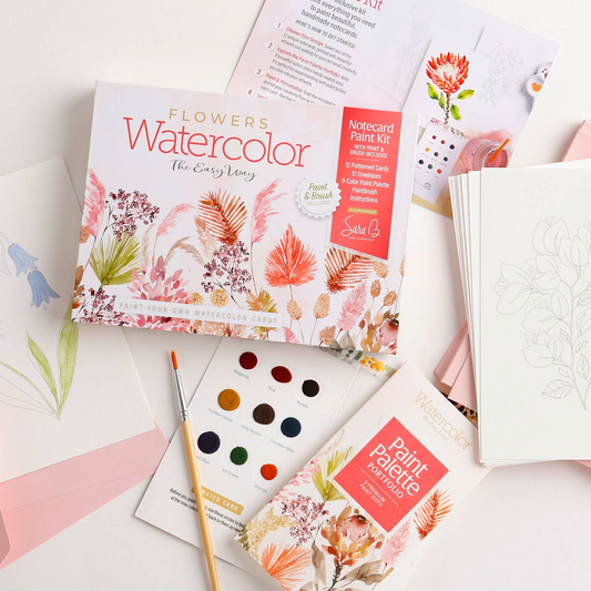 Watercolor Paint-Your-Own Cards - Flowers