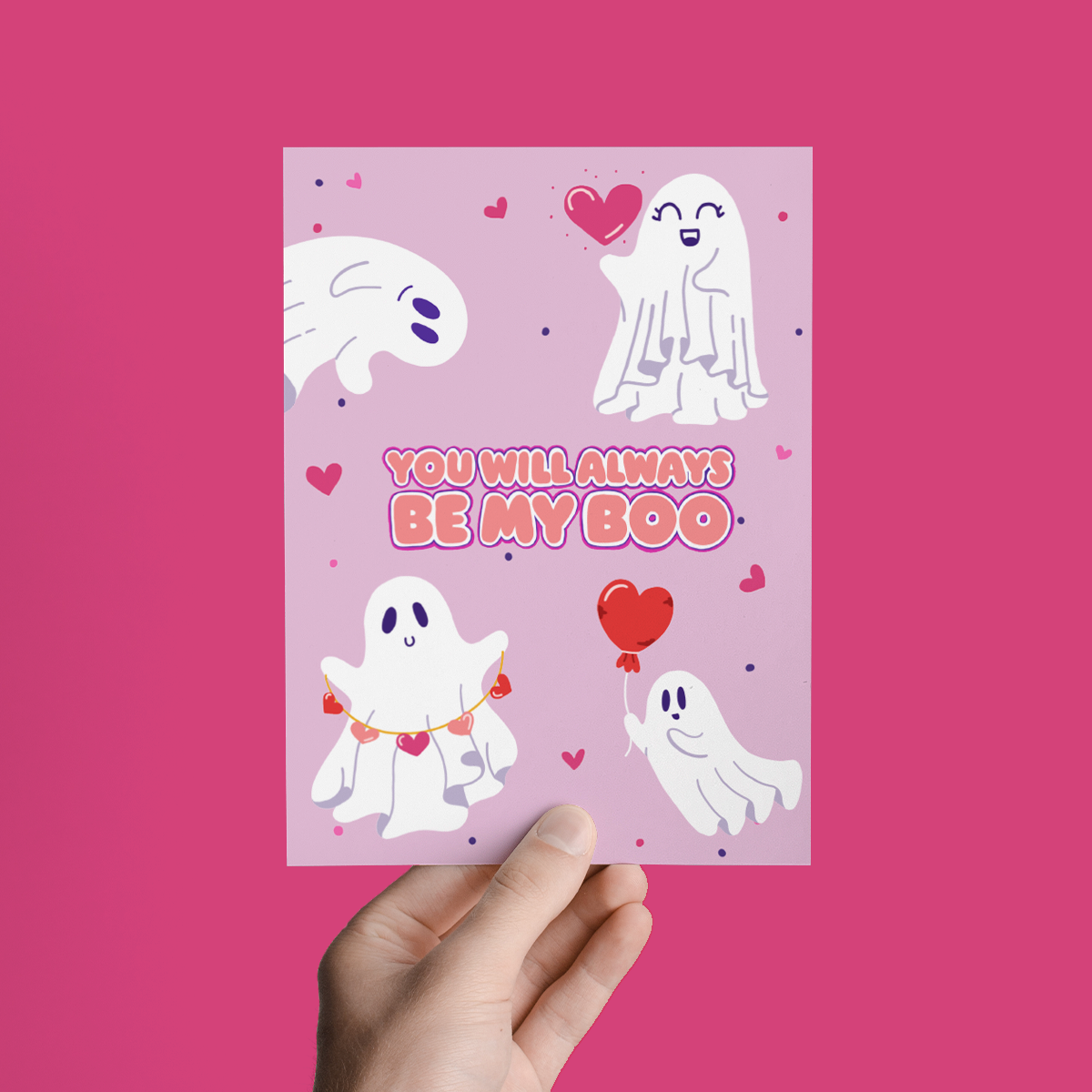 You Will Always Be My Boo, Ghosts Valentine Greeting Card