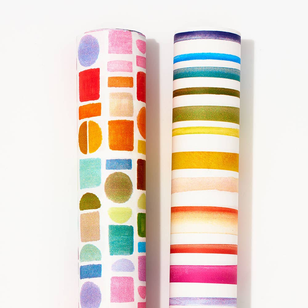 Rainbow Stripe - Stone Wrapping Paper Roll