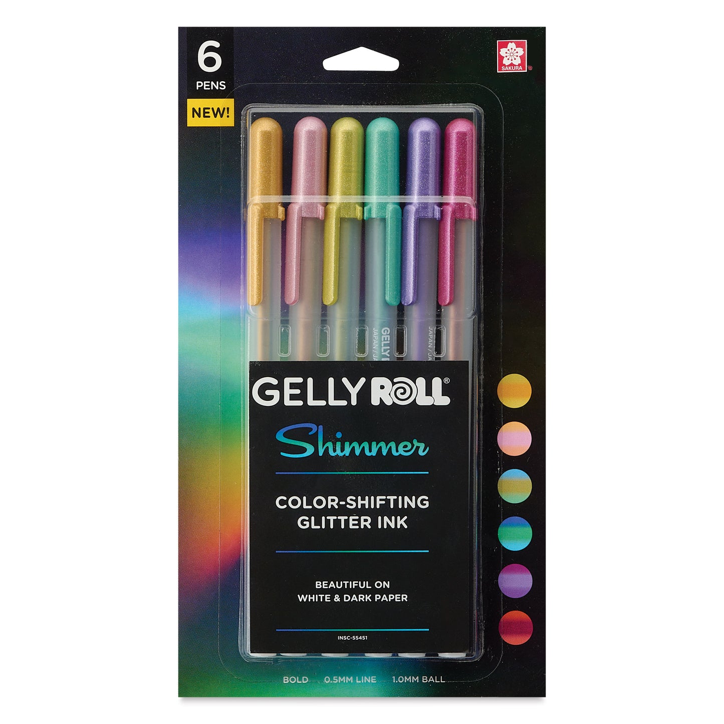 Capped Shimmer - Gelly Roll - Set of 6