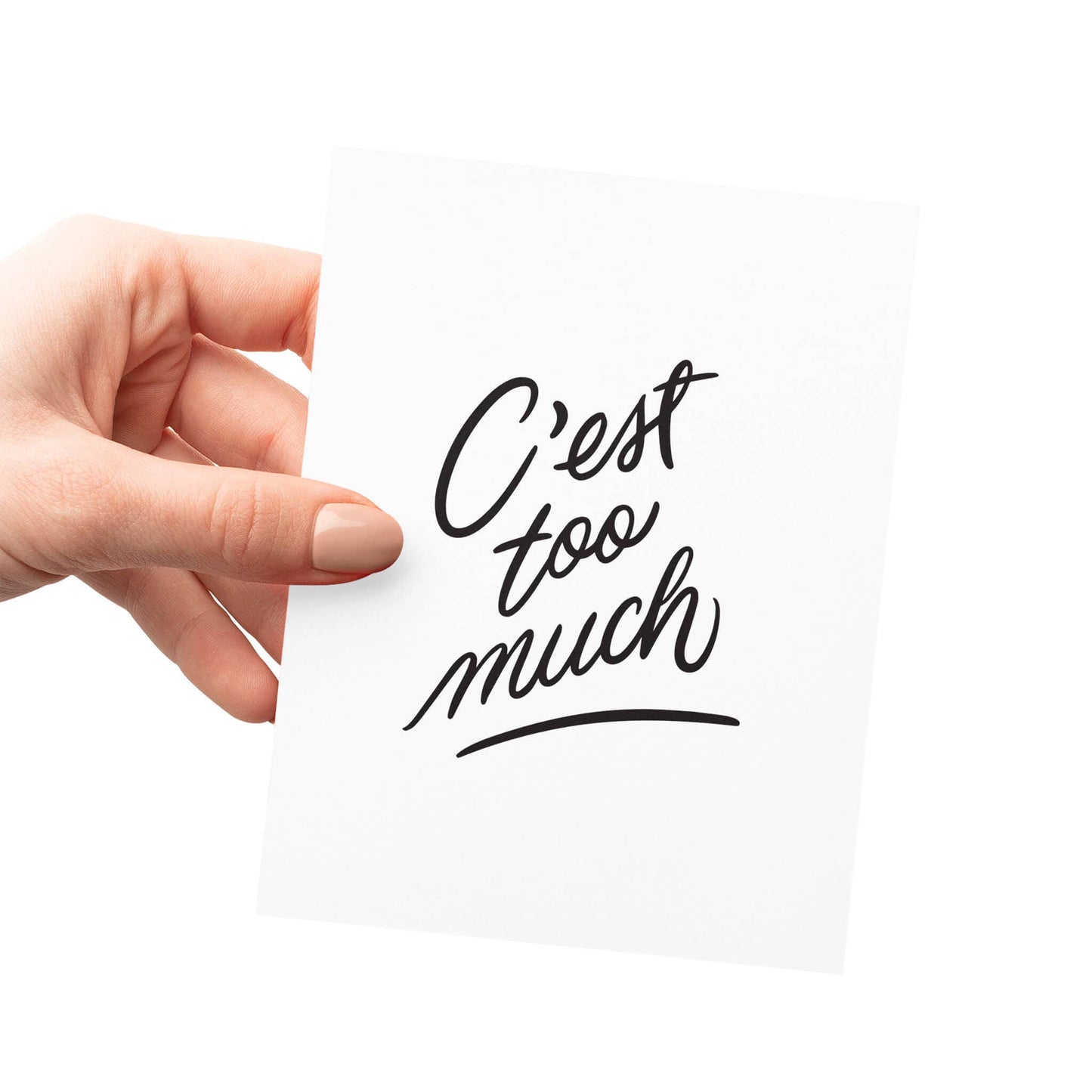 Too Much - Letterpress Sympathy Card