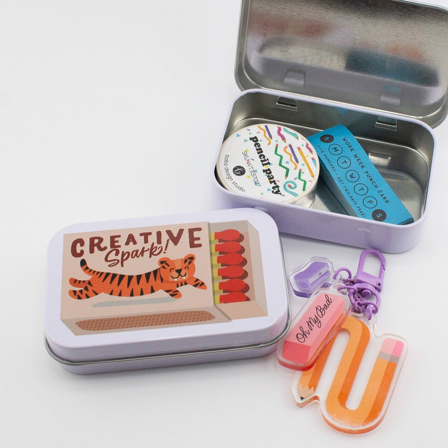 Creative Spark Matches - Washi Flake and Trinket Tin