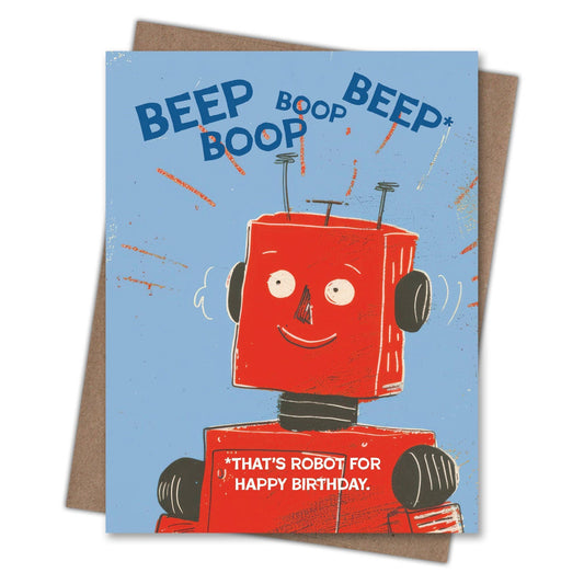 Beep Boop Robot – Birthday Card