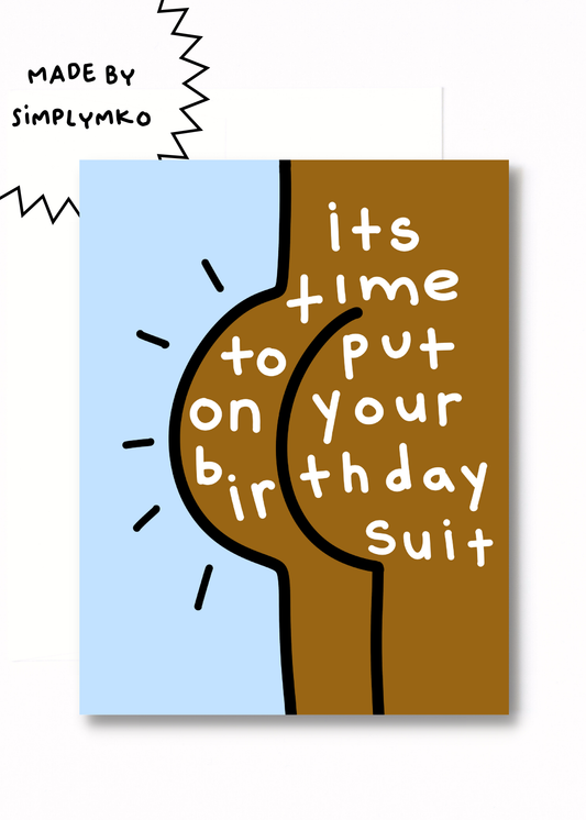 SimplyMKO - Birthday Suit Greeting Card