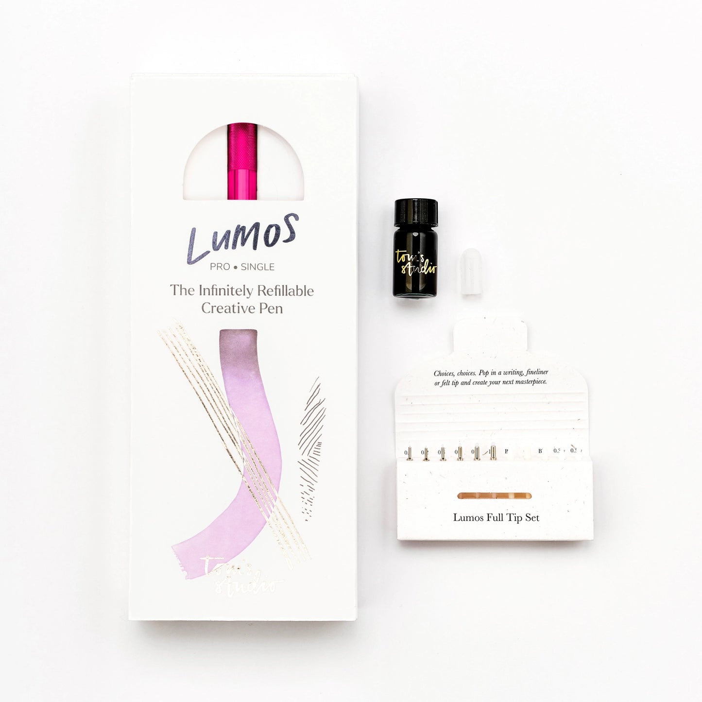 Raspberry - Lumos Single - Refillable Multi-Tip Pen
