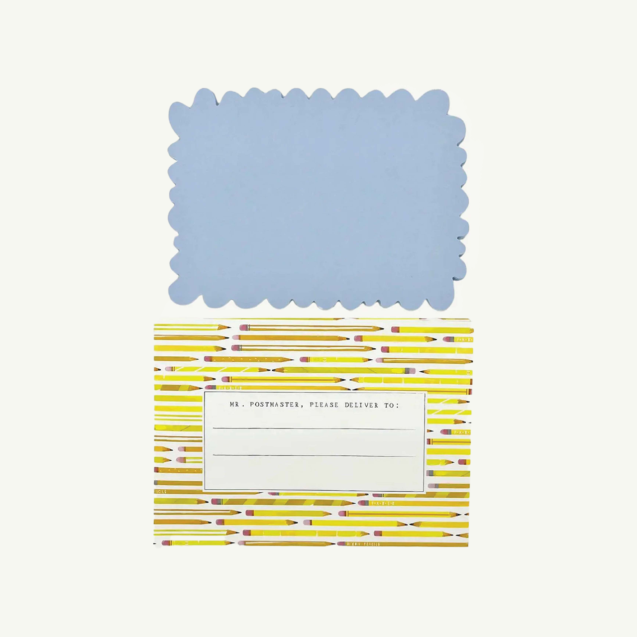 Pencil Patterned - Set of 6 - Notecards