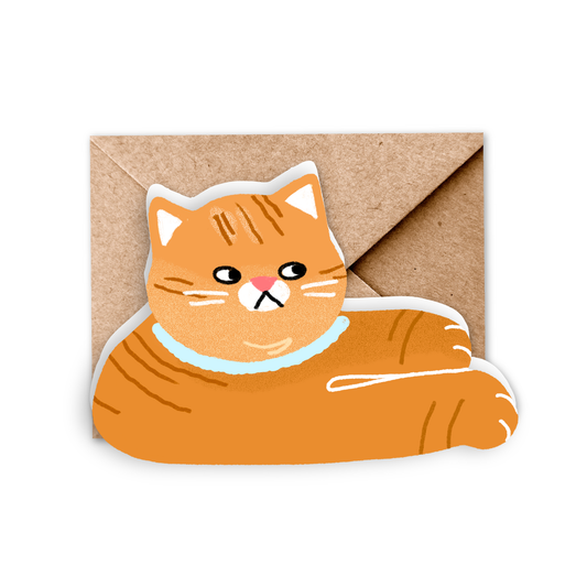 SimplyMKO - Mini Orange Cat Greeting Card