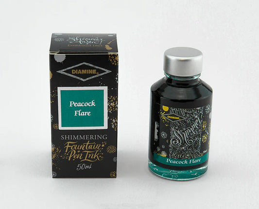 Peacock Flare - Diamine Shimmering Ink - 50mL