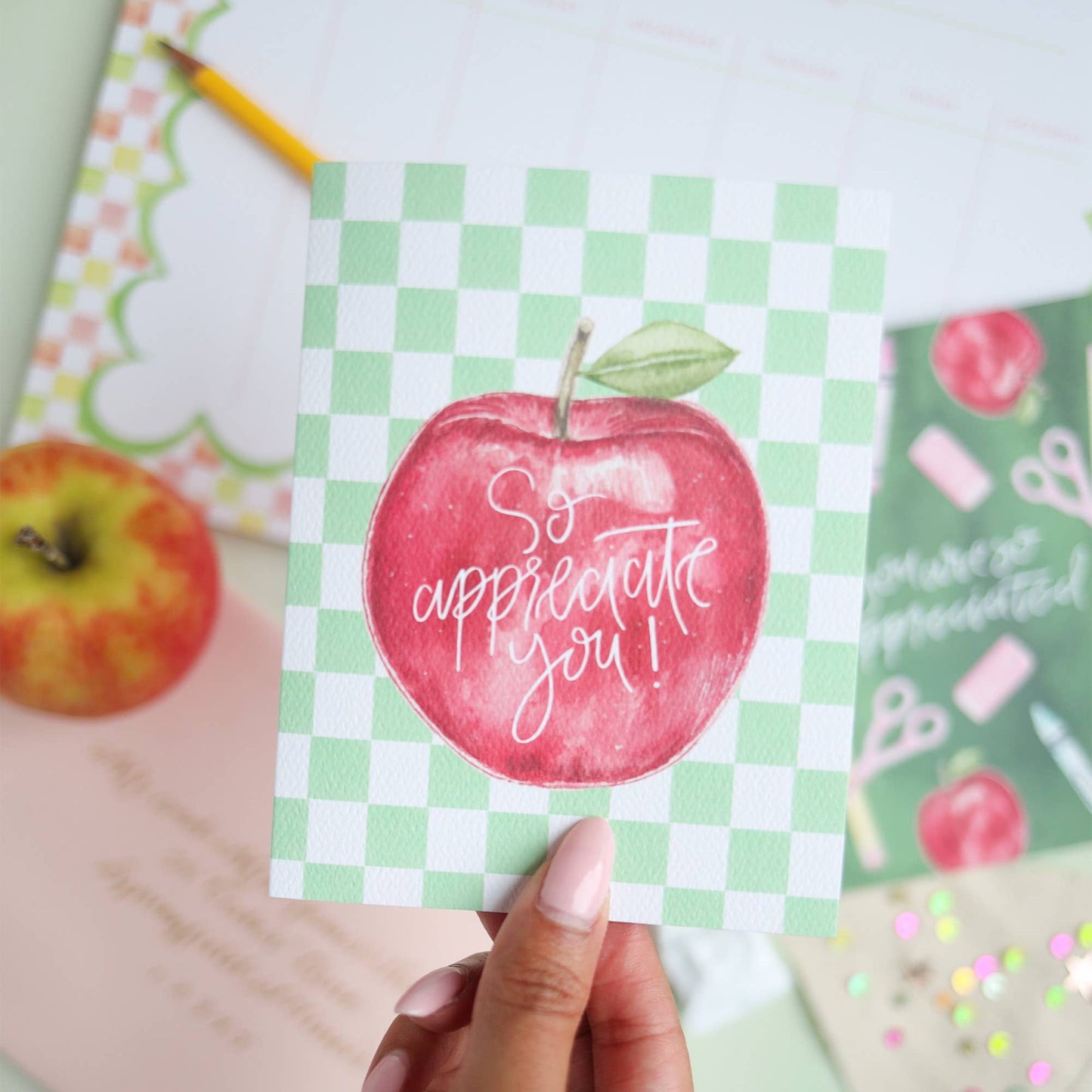 So Appreciate You Apple - Teacher Card
