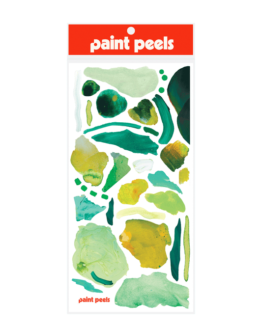 Vibrant Greens - Paint Peels Sticker Sheet