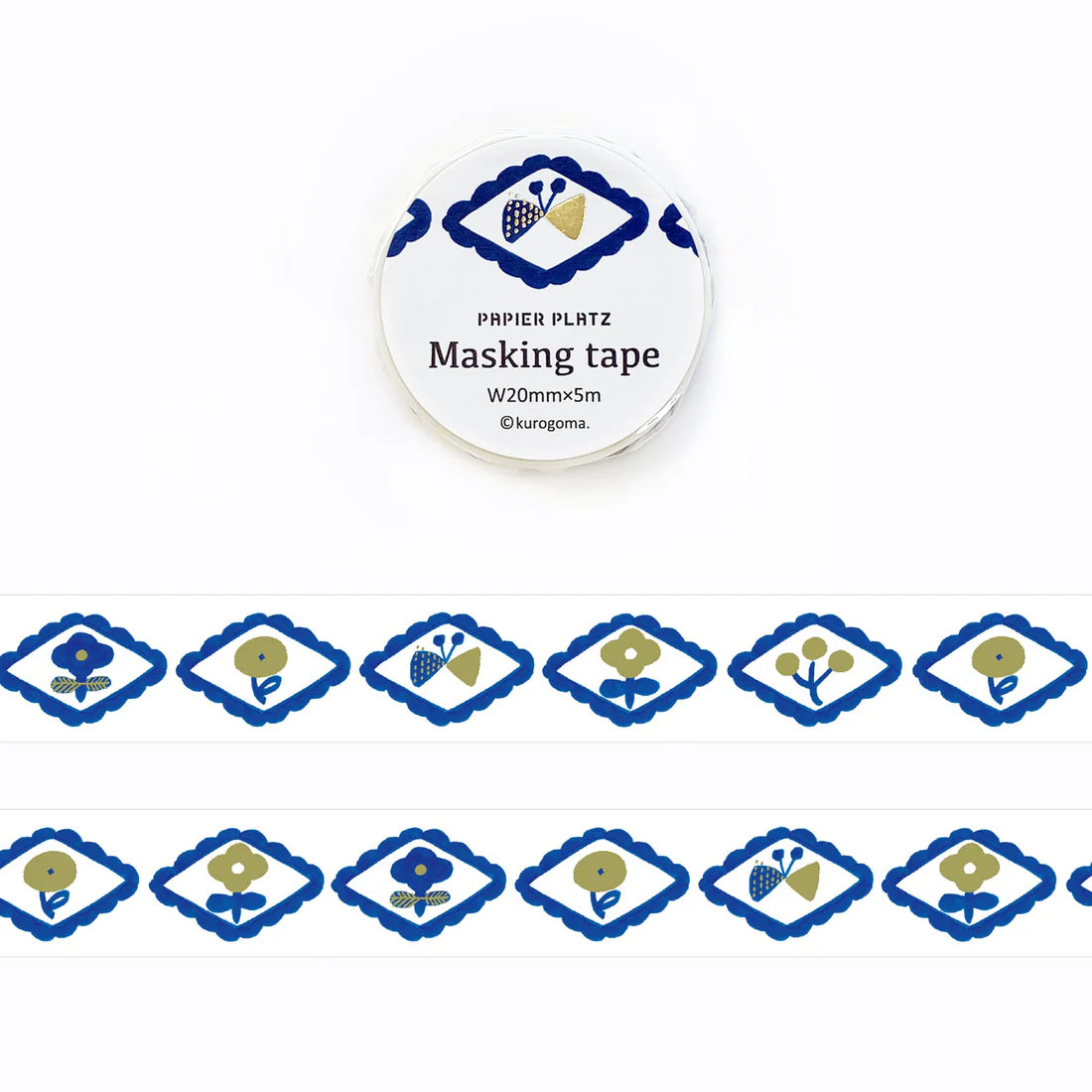 Blue Flora - Washi Tape