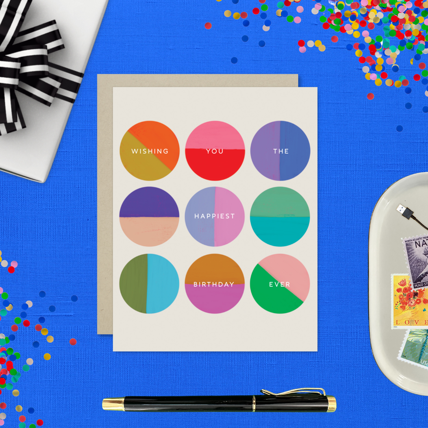 Barone and Co. - Happiest Birthday Circles Birthday Card