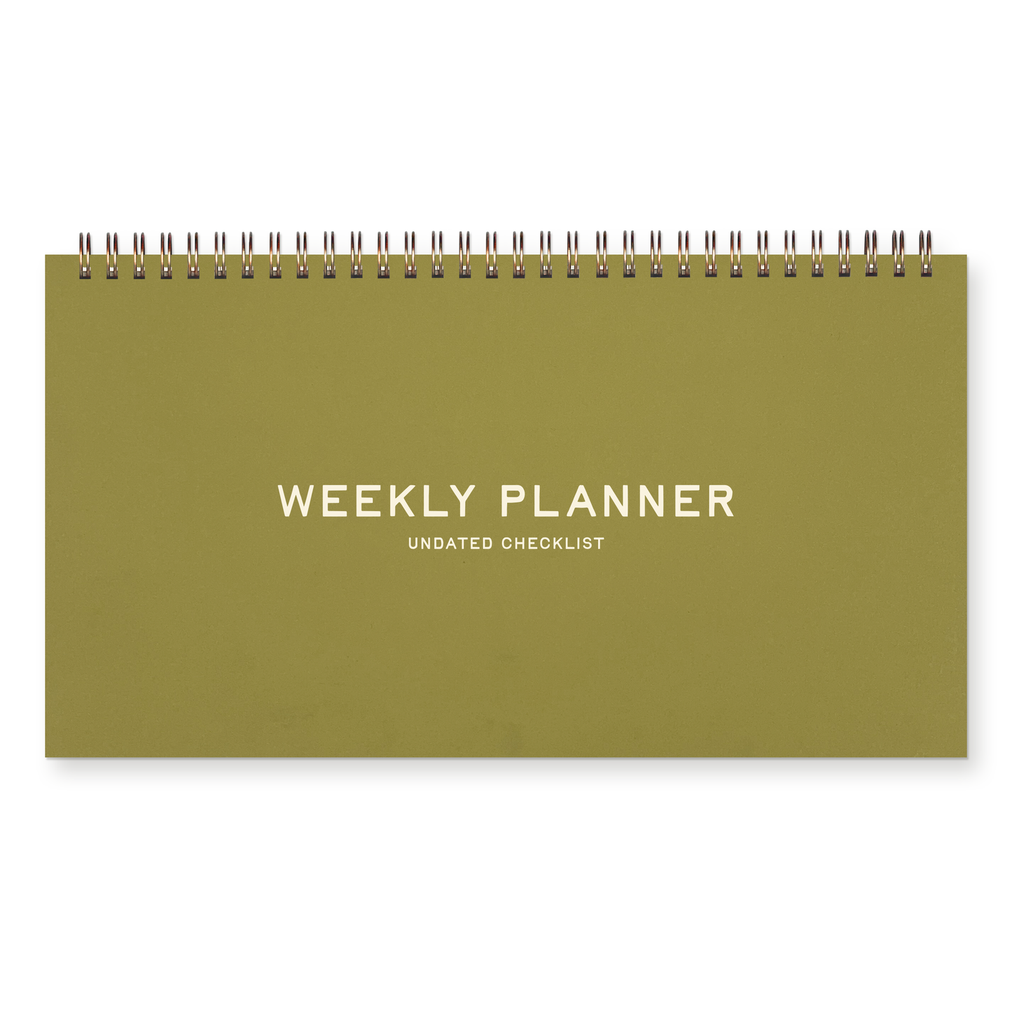 Standard Checklist Undated Weekly Planner - Chartreuse Cover