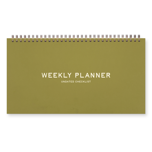 Standard Checklist Undated Weekly Planner - Chartreuse Cover