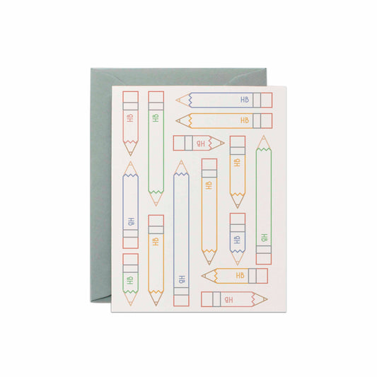 Line & Kind Paper Co. - Pencils | School & Graduation Greeting Card