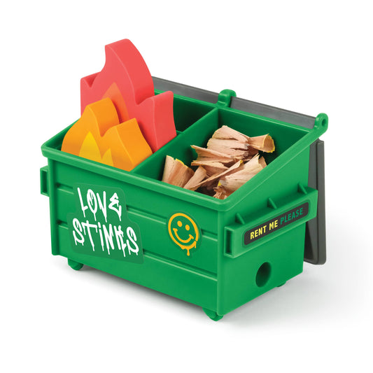 Trash Talk - Dumpster Fire Sharpener and Flame Erasers