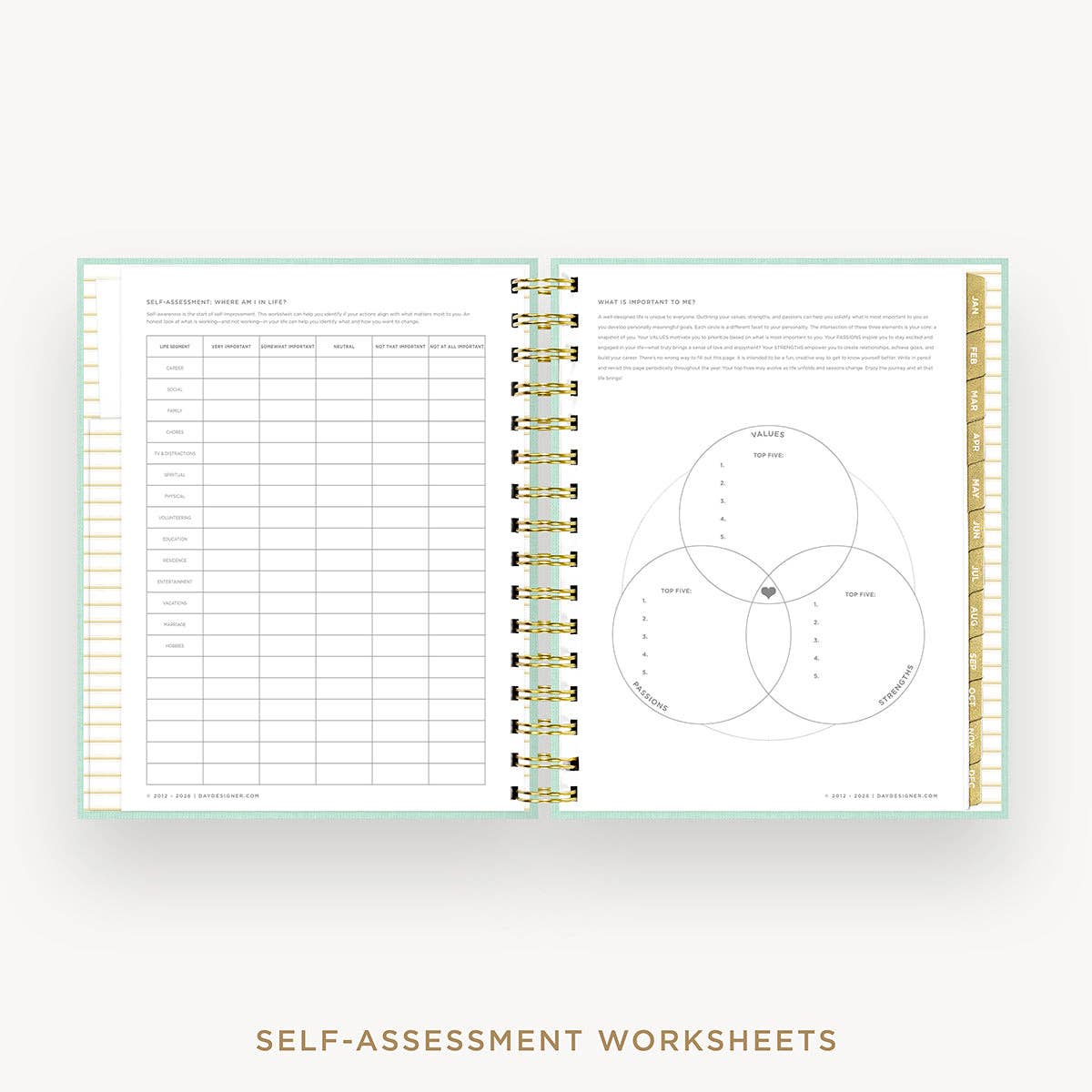 2027 Mini Daily Planner: Sage Bookcloth