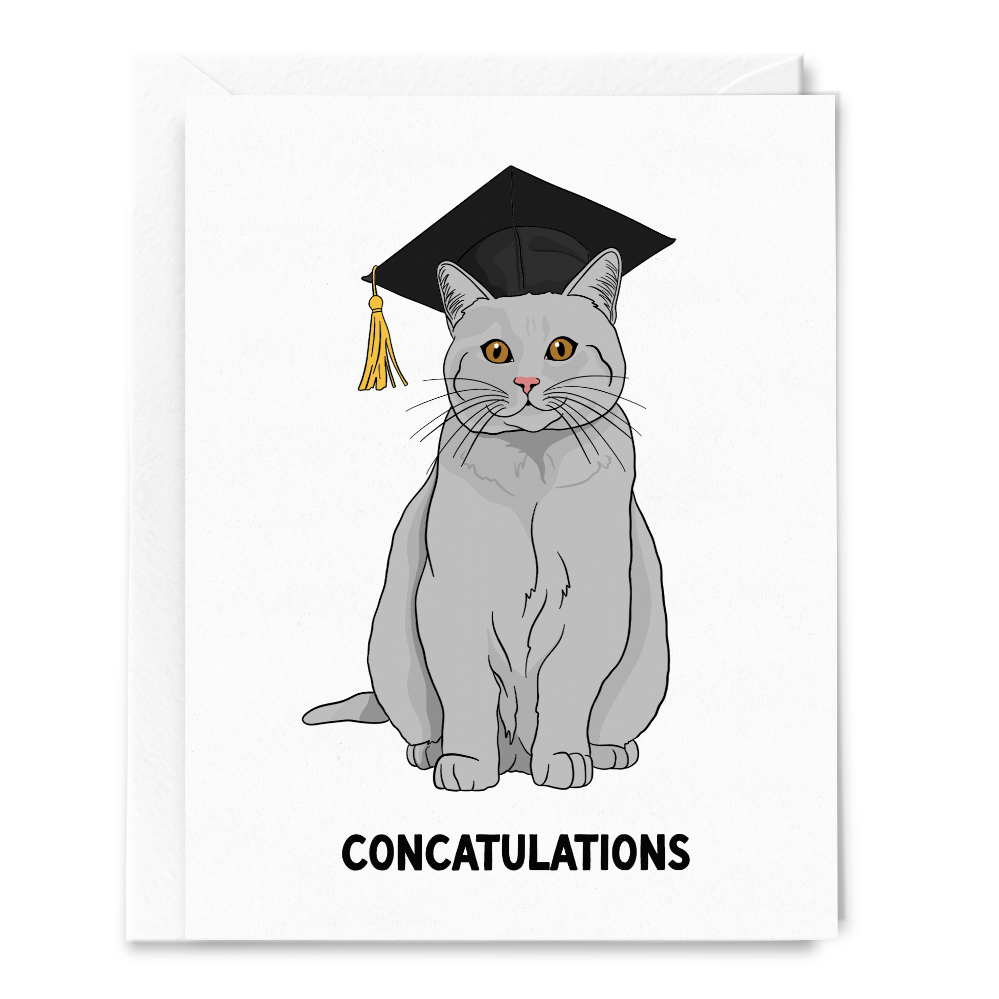 Concatulations Cat - Graduation Card