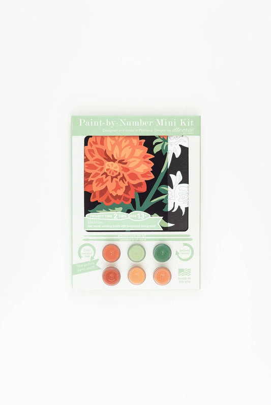 Elle Crée (She Creates) - Dahlias MINI Paint-by-Number Kit
