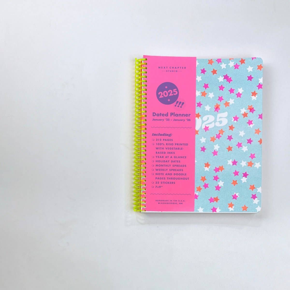2027 Dated Planner - Riso Printed, 200+ Pages, Spiral Bound: Iridescent Balloons