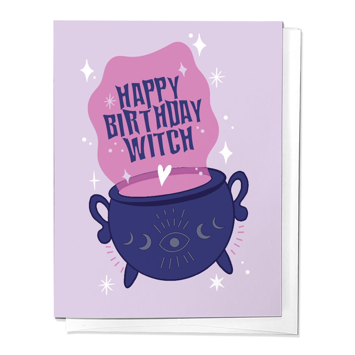 Happy Birthday Witch Spooky Congratulations Greeting Card