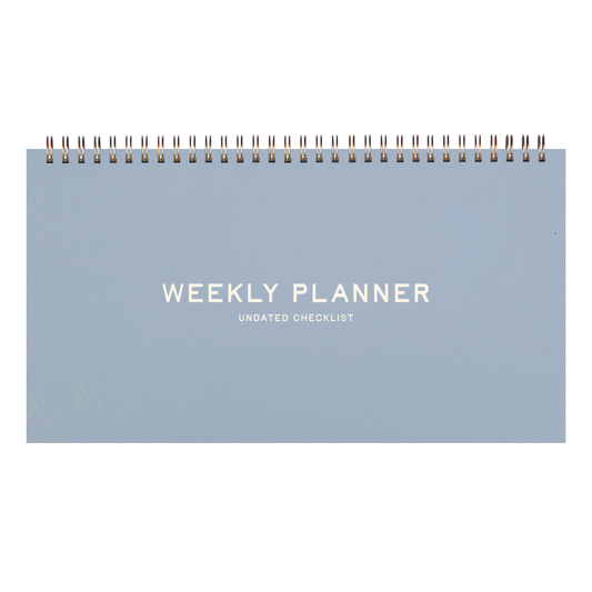Standard Checklist Undated Weekly Planner - Sky Blue Cover