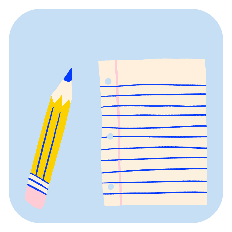 Pencil & Paper Buddies - Iron On Art