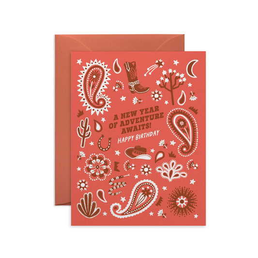 O.O.M.F Creative - Adventurous Bandana Birthday Card